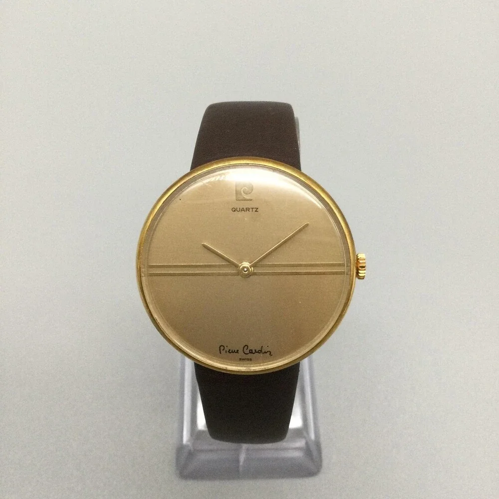Vintage Pierre Cardin Chromachron Mens Watch 32mm Quartz NOT RUNNING FOR PARTS